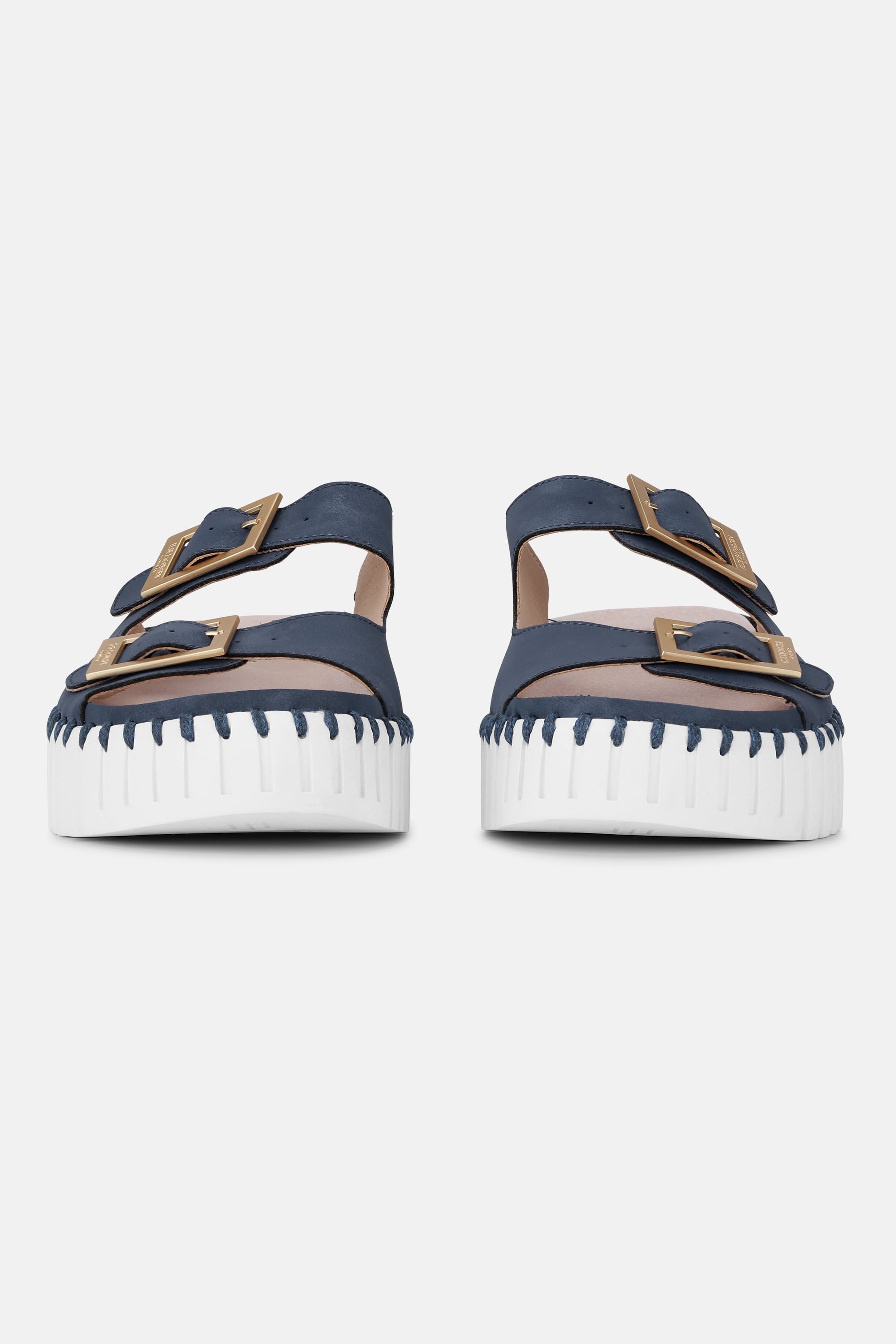 Plattformsandaler Spänne - Blue Greyness White